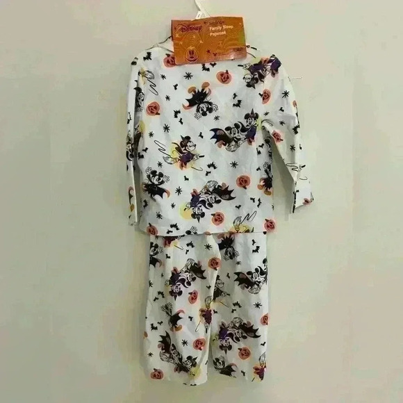 Disney Fleece Long Sleeve Pajama Set Toddler  Mickey Minnie Halloween Size 3T - Picture 2 of 6